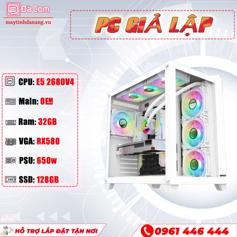 Pc-dacom-gia-lap-e5-2680v4-mainboard-oem-x99-dual-ram-32gb-ssd-128gb-0