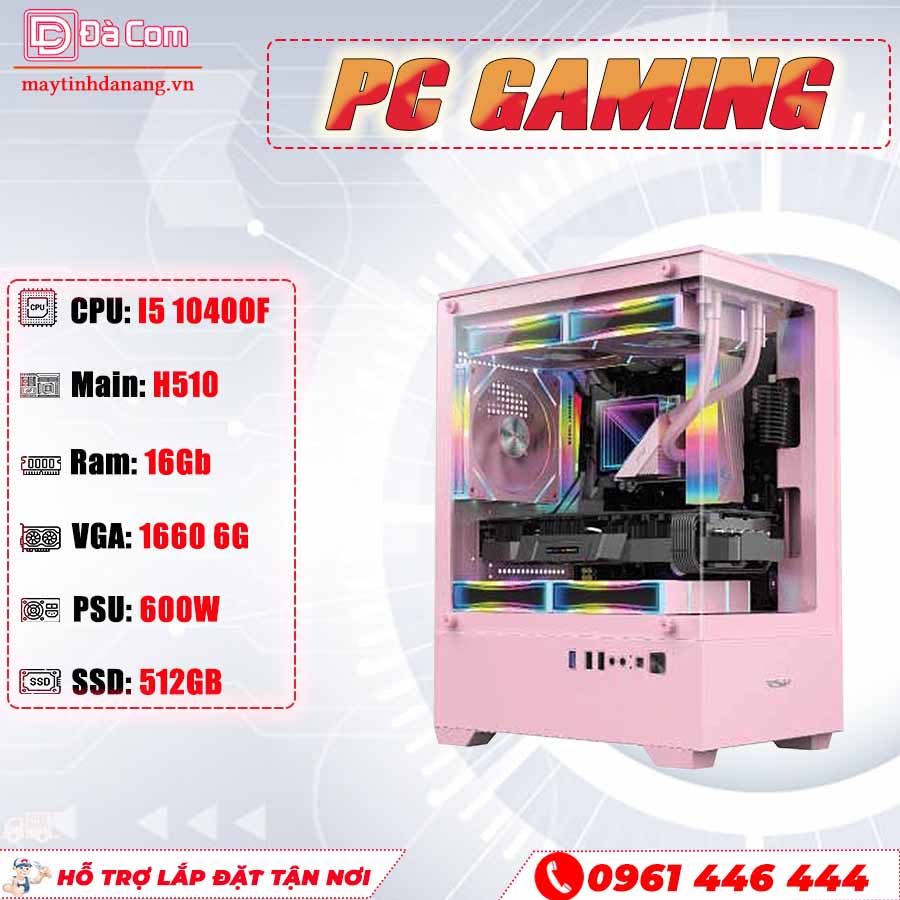 Pc-dacom-gaming-core-i5-10400f-h510-ram-16gb-ssd-512gb