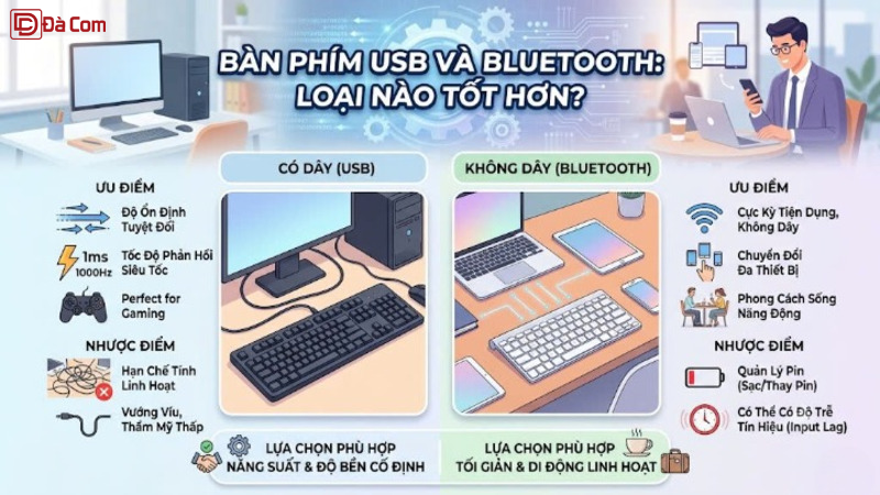 Bàn Phím Usb Và Bluetooth_ Loại Nào Tốt Hơn_-2
